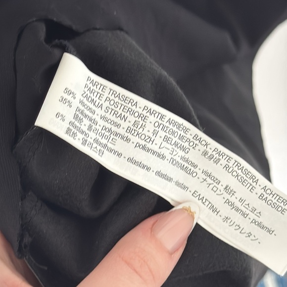 Zara Trafaluc Black Faux Leather/Green Crochet Embroidered Slip Dress, - Size M - Picture 6 of 6